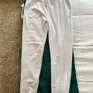 Women’s white cotton joggers
